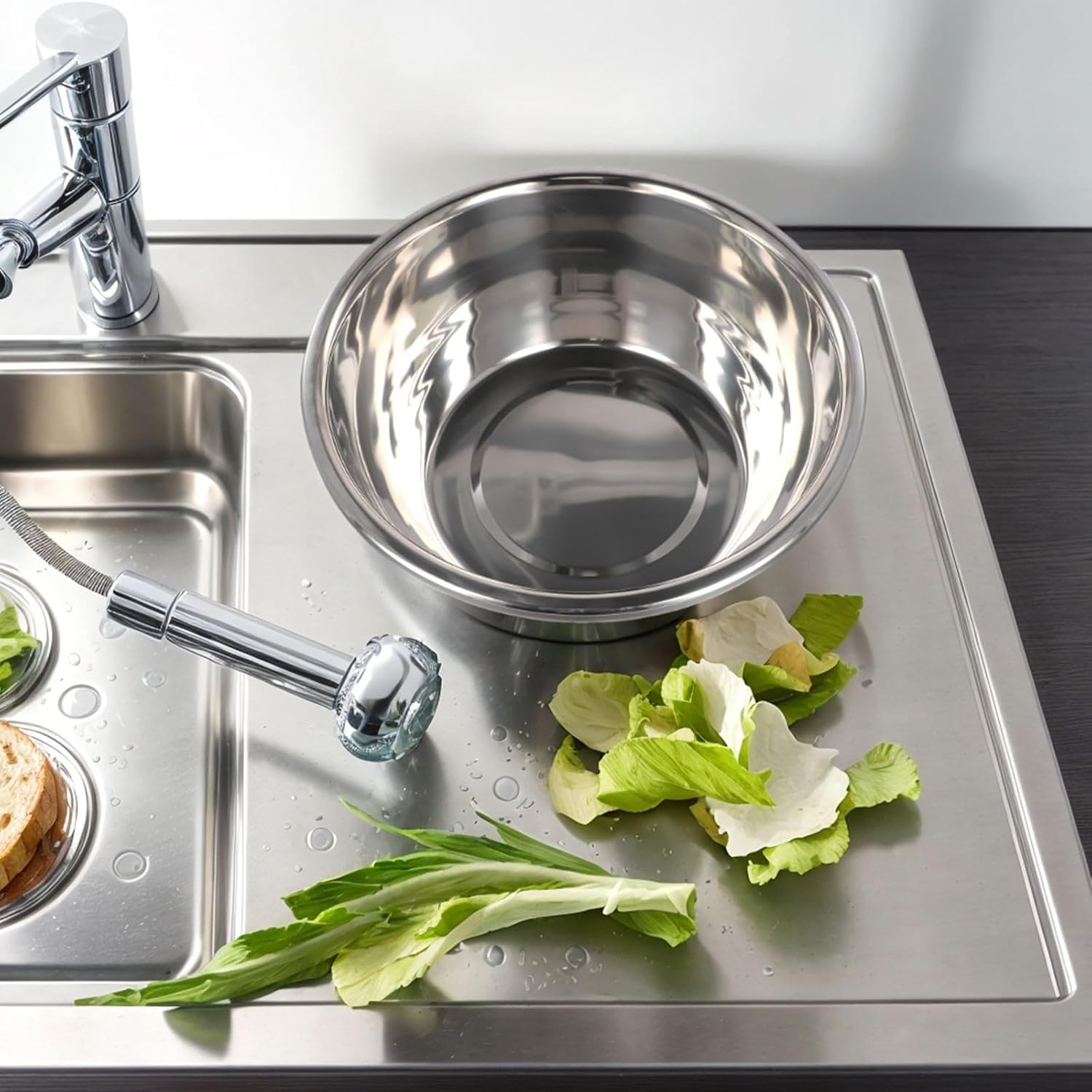 Stainless Steel Mixing Bowls Set for Cooking Baking Whisking Salad Serving and Food Storage(32CM)