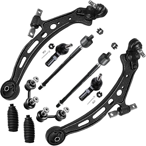 Miniatura 9 de Detroit Axle - Kit de suspensión frontal de 10 piezas para Chevy Trailblazer GMC Envoy XL Buick Rainier 9-7X Ascender, inferior y superior, 4 brazos