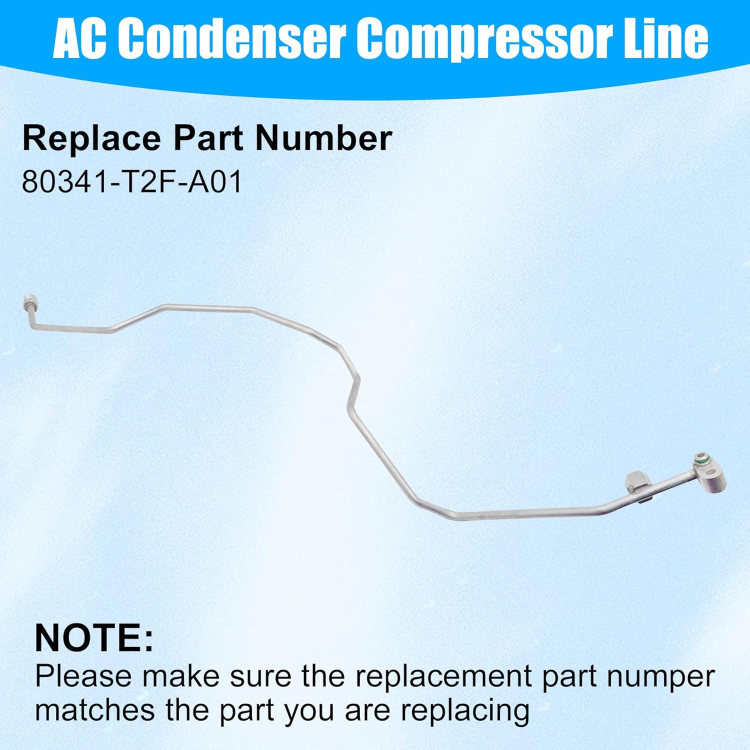 GXARTS AC Condenser Compressor Line 80341-T2F-A01 Compatible With Honda Accord 2013 2014 2015 Hose Receiver Pipe Line High Pressure Air Conditioning Pipe Hose