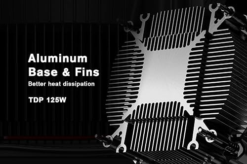 Miniatura 6 de ID-COOLING DK-07i Enfriador de CPU para LGA1700, enfriador de aire de CPU de perfil bajo de 2.362 in de altura con aletas de aluminio, iluminación