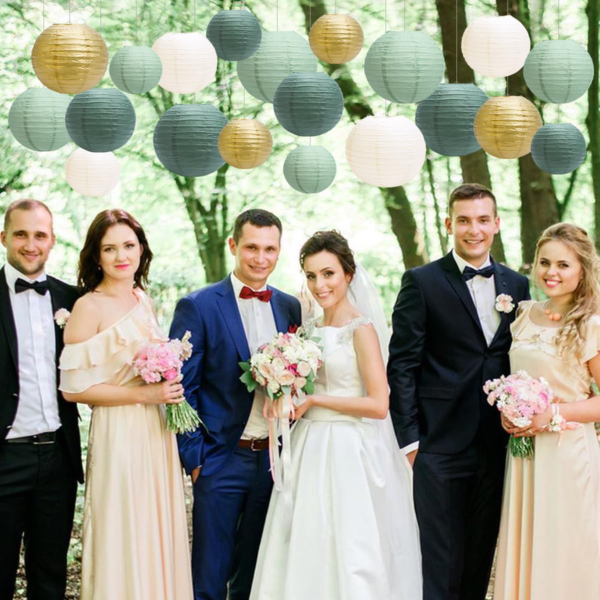 Juego De 10 Faroles De Papel Redondos De 5.9 Pulgadas De Diá | Envío Gratis