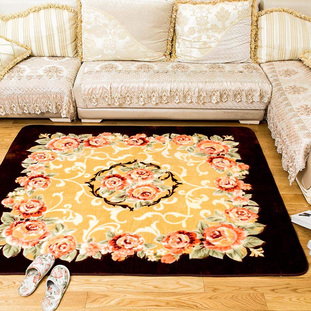 Tapis de jeu rampant bébé tapis fleurs coupées antidérapant pour protéger des sols froids