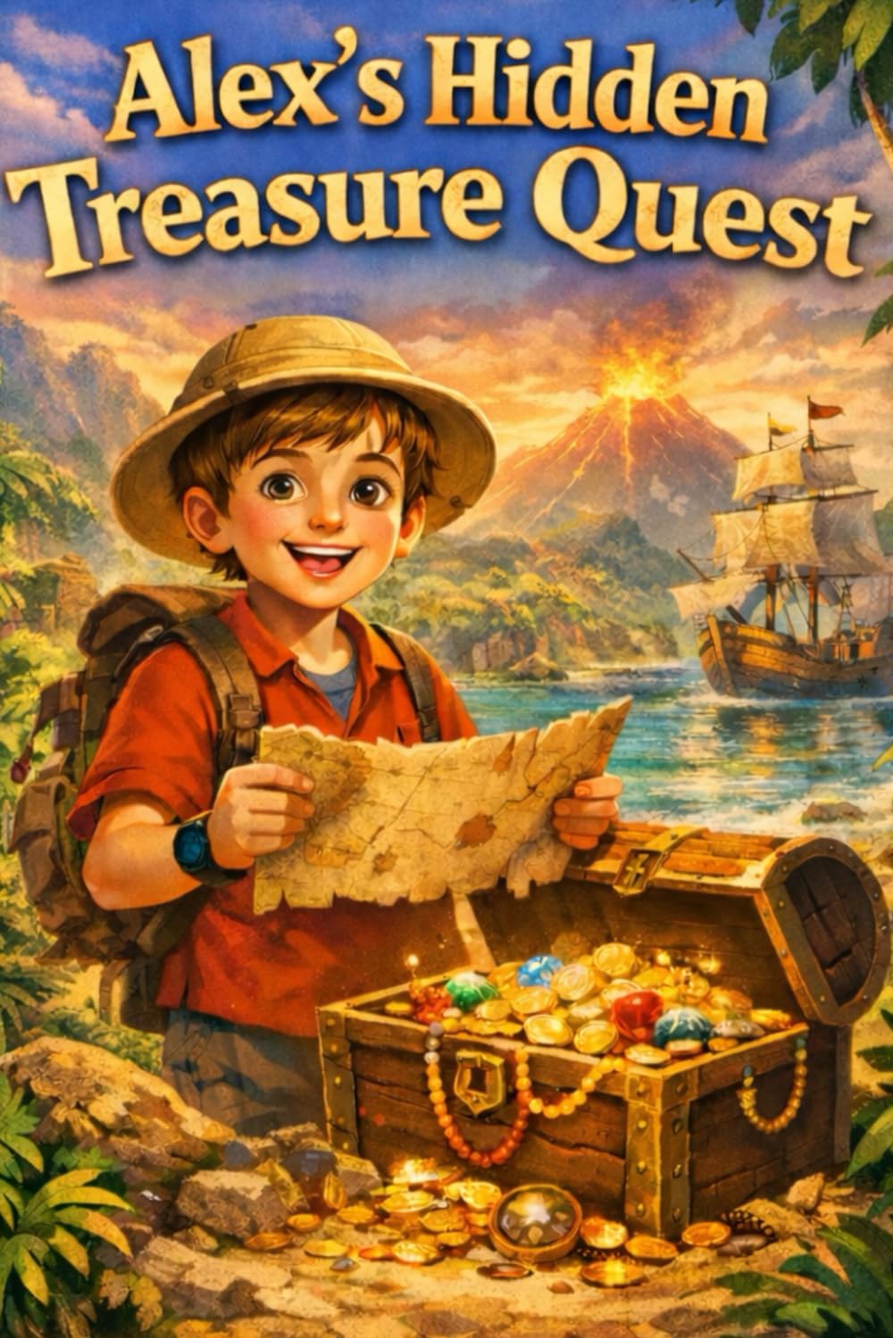 Alex's Hidden Treasure Quest: A Colorful Adventure of Courage and Self-Belief for Young Explorers (Ages 4-8)
