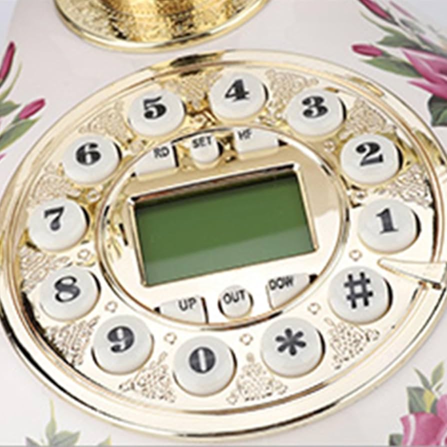 ヨーロッパ調 ローズ ヴィクトリアン 電話機 インテリア 薔薇柄　レトロ ヨーロッパ調 ローズ ヴィクトリアン 電話機 インテリア 薔薇柄