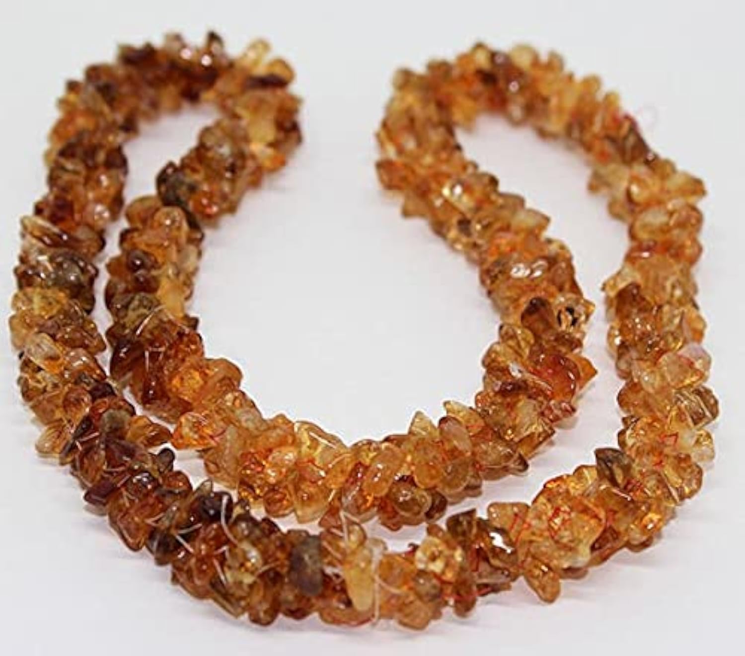Citrine jaune naturelle en pépites lisses 4x3mm pour création de bijoux DIY de 60cm