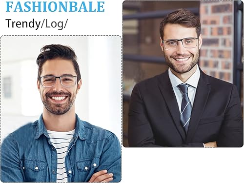 Miniatura 3 de Outray Paquete de 4 lentes de lectura con bloqueo de luz azul para hombres y mujeres, lectores de computadora con bisagras de resorte,