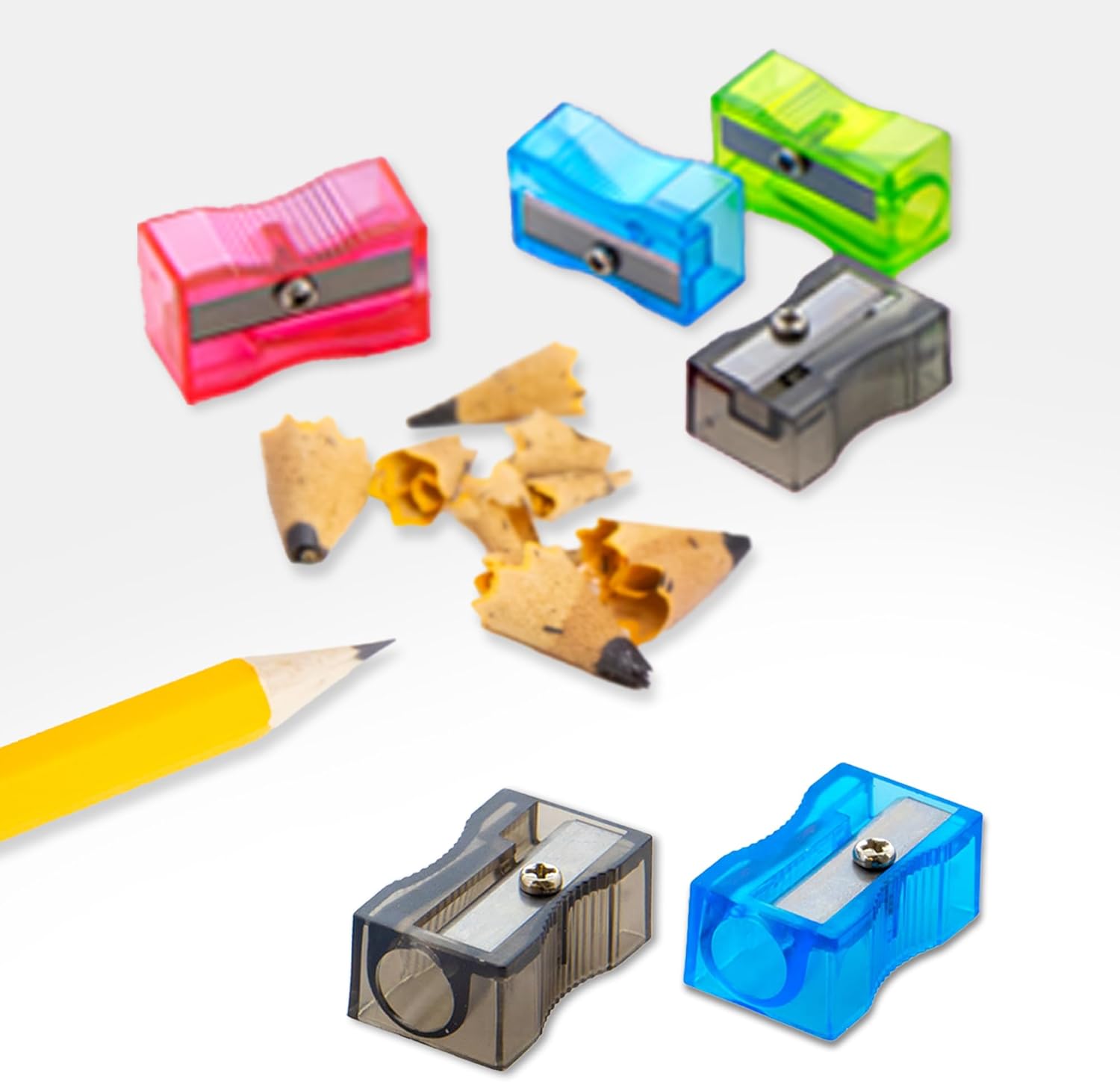 BAZIC Products Pencil Sharpener Single Hole Blade, Standard Size Pencils Crayon, Square One Blades Sharpeners for School, Total 3456 Count