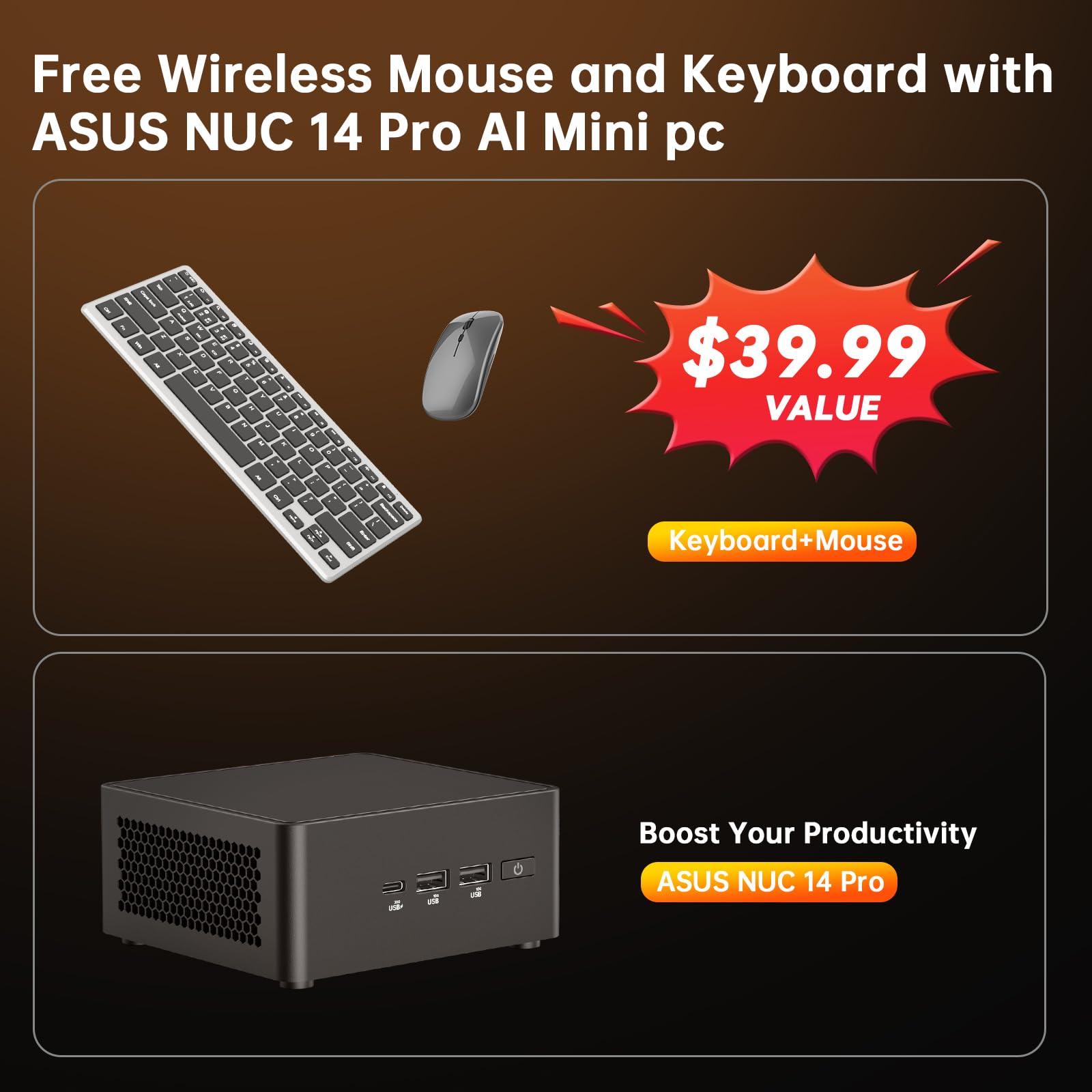 Amazon.com: ASUS NUC 14 Pro AI Mini PC, Intel Ultra 5 125H (14C