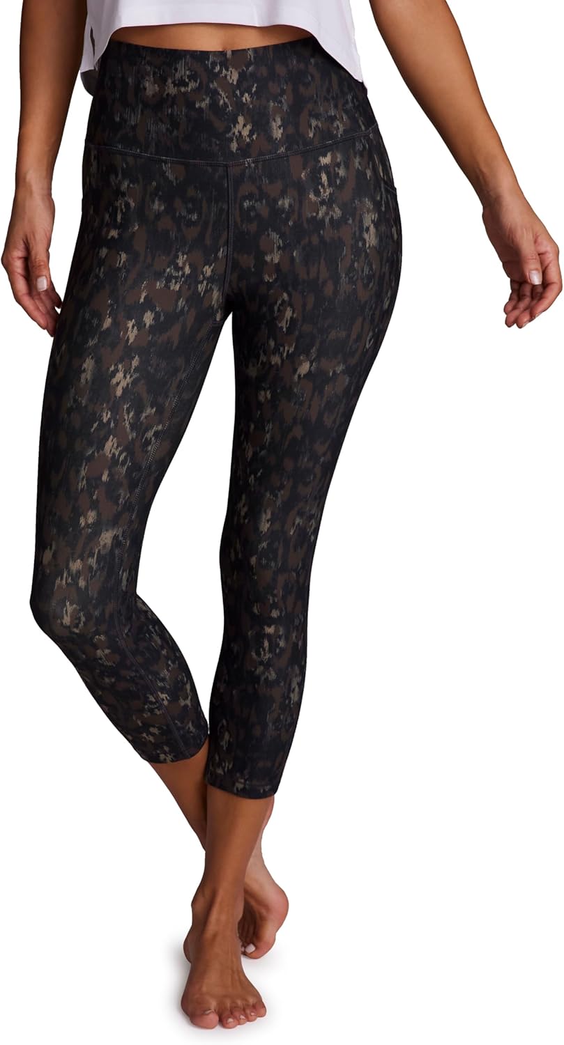 RBX Active Women's Capri Leggings with Pockets, Quick Drying Squat Proof Cropped Workout Tights with High Waistband