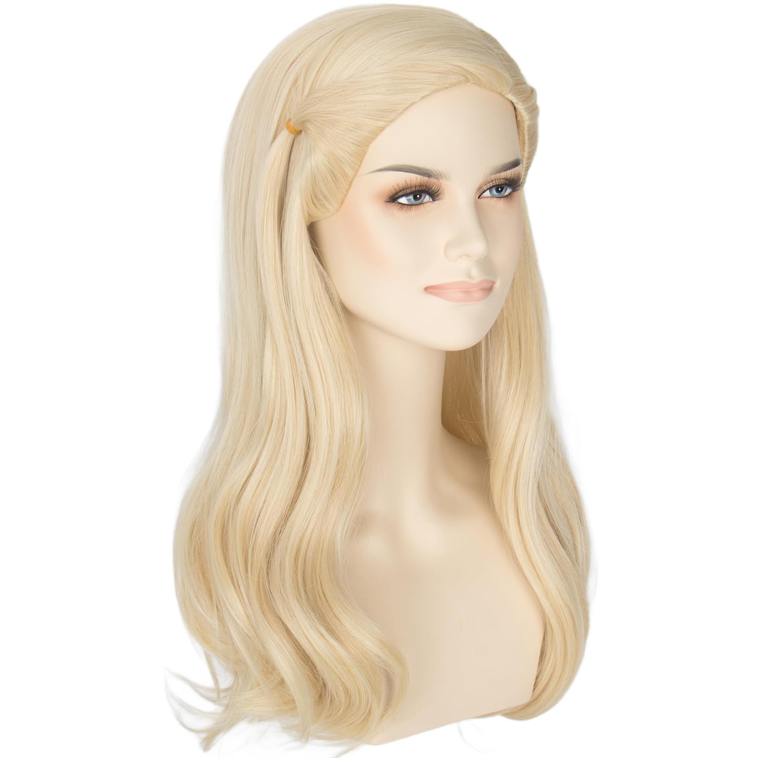 Miss U Hair Women Princess Long Blonde Wavy Wig Fairy Queen Cosplay Halloween Wig with Braids - Image 5