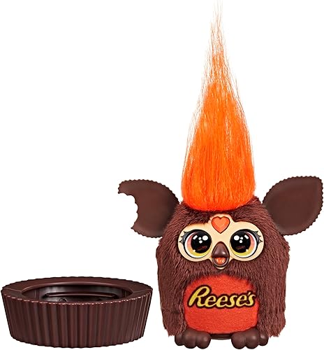 Miniatura 8 de FURBY Furblets REESE'S - Taza de mantequilla de maní pequeña de felpa electrónica de 3 pulgadas, juguetes de caramelo para niños de 6 años en