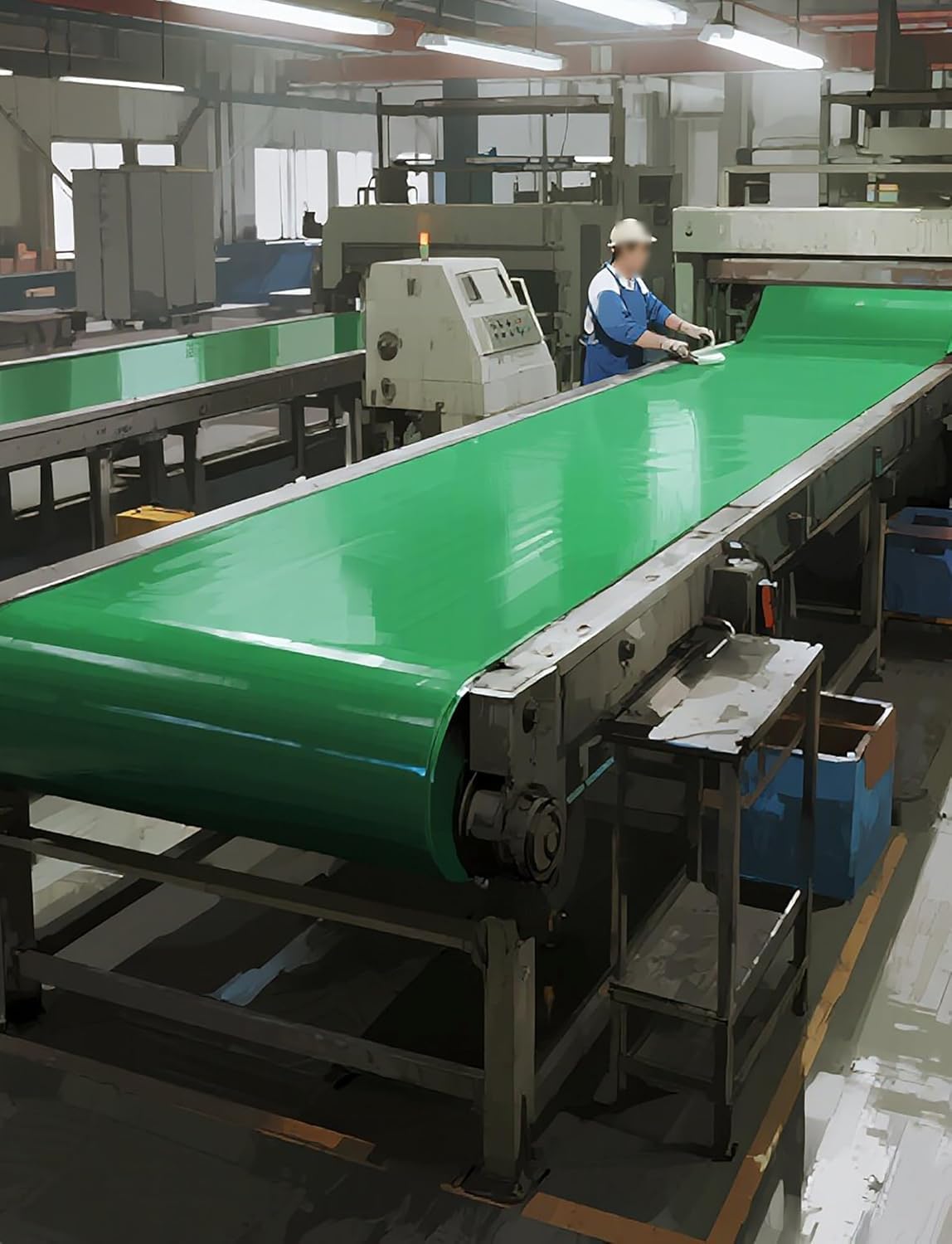 Bandas transportadoras industriales adecuadas para una producción comercial eficiente (10 x 220 cm)