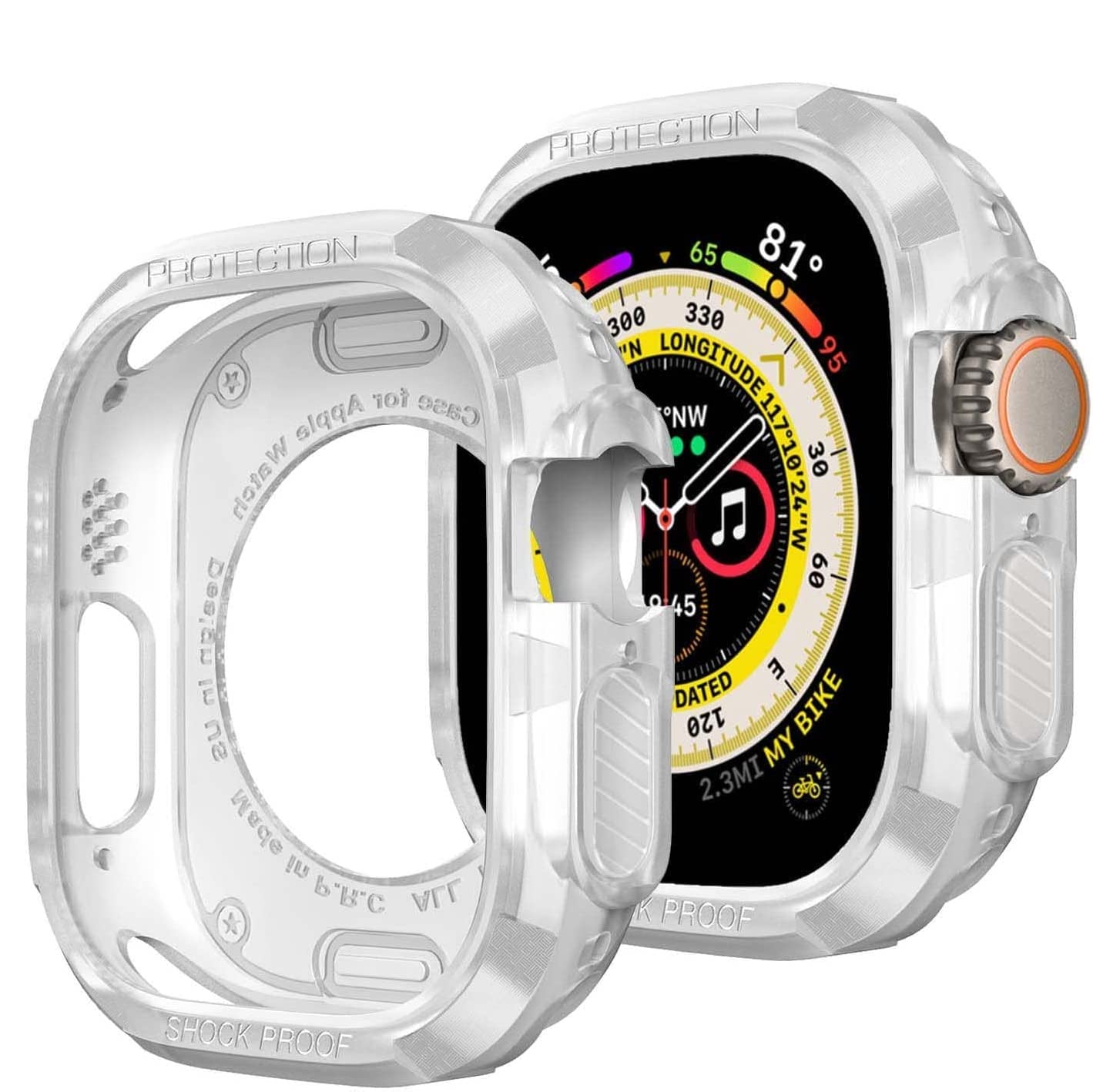 Priefy Rugged Armor Designed for Apple Watch Ultra Case Durable TPU Case for Apple Watch Ultra 49mm Case - Clear Matte (B0C5VT8Q2W) Amazon Price History, Amazon Price Tracker