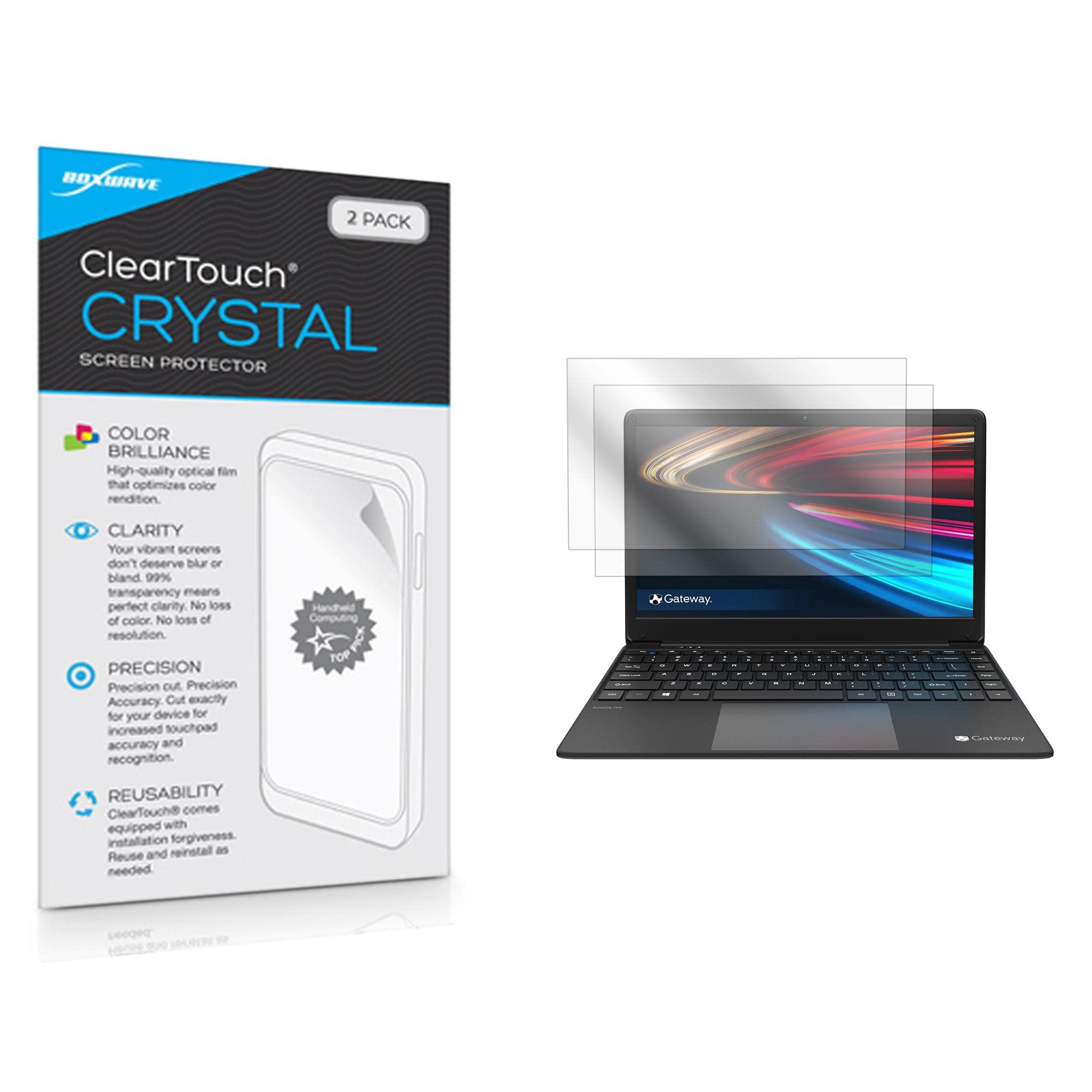 BoxWave Screen Protector Compatible with Gateway GWTN141-1 - ClearTouch Crystal (2-Pack), HD Film Skin - Shields from Scratches