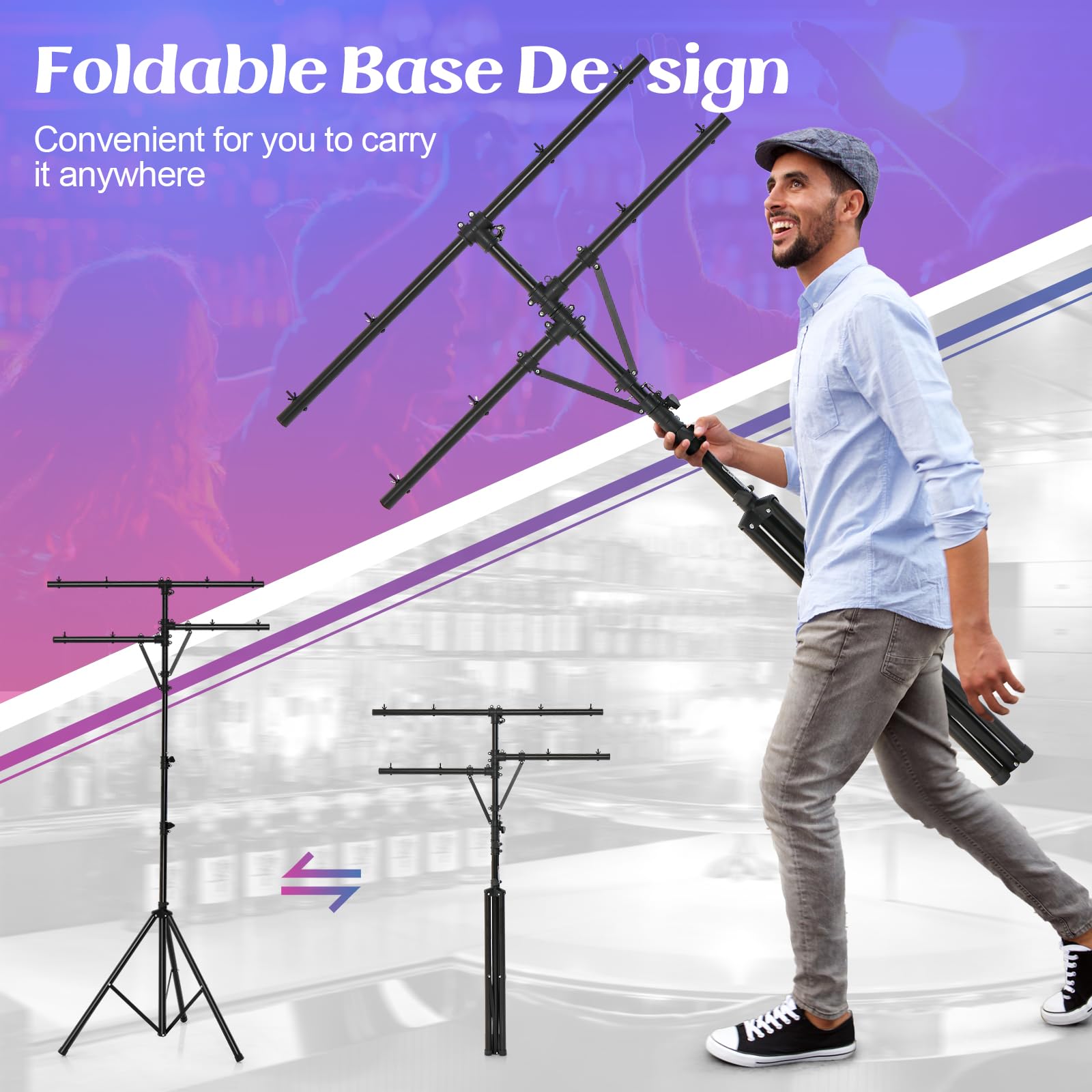 Amazon.com: S AFSTAR DJ Lights Stand, Tripod Lighting Stand w/ 6.1