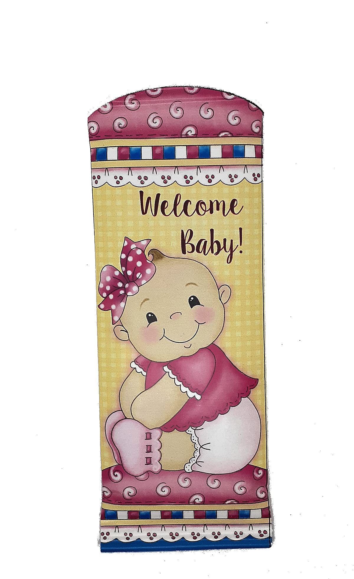 Colorful Baby Shower Wrapper Pouches ONLY - Pack of 25 - for Chocolate Candy Bars (Candy NOT Included) (Light Girl)