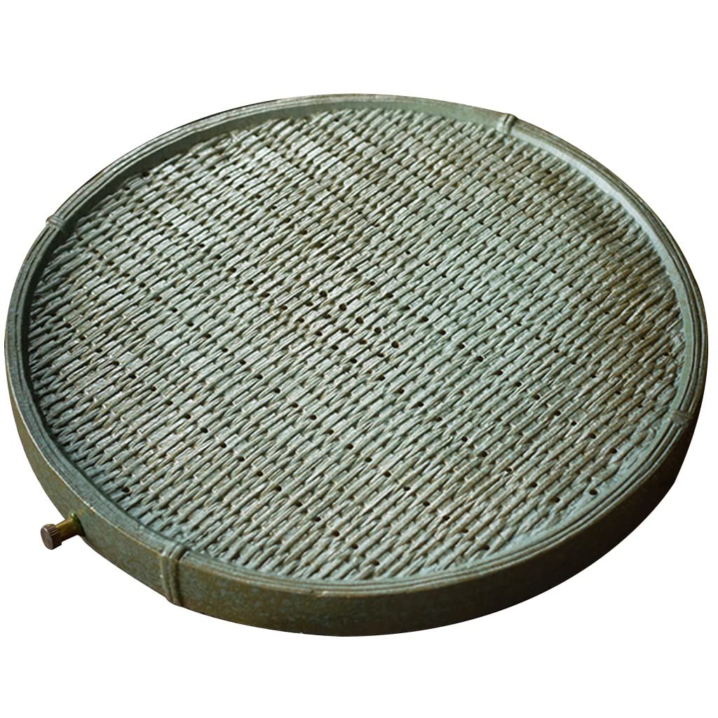 Bandeja de cerámica con Drenaje para Mesa de té Kung Fu, Ideal para almacenar Agua (Gris, 36 x 36 x 4,3 cm)