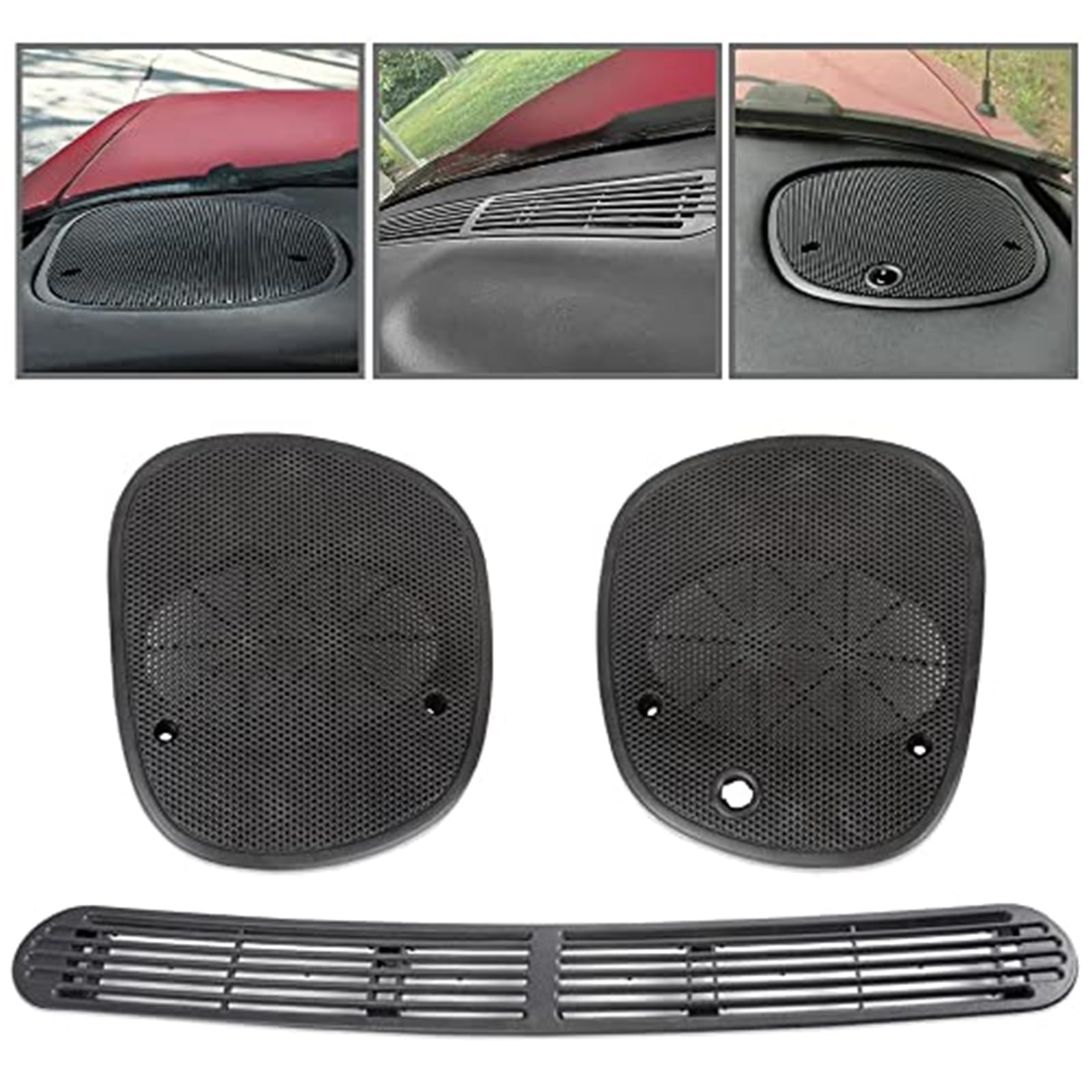 Wivplex Juego de cubierta de ventilación for descongelación de tablero y cubierta de rejilla de altavoz for 1998-2005, for Chevrolet S10, for GMC Jimmy Sonoma/, for Oldsmobile Bravada/Blazer, 3 piezas