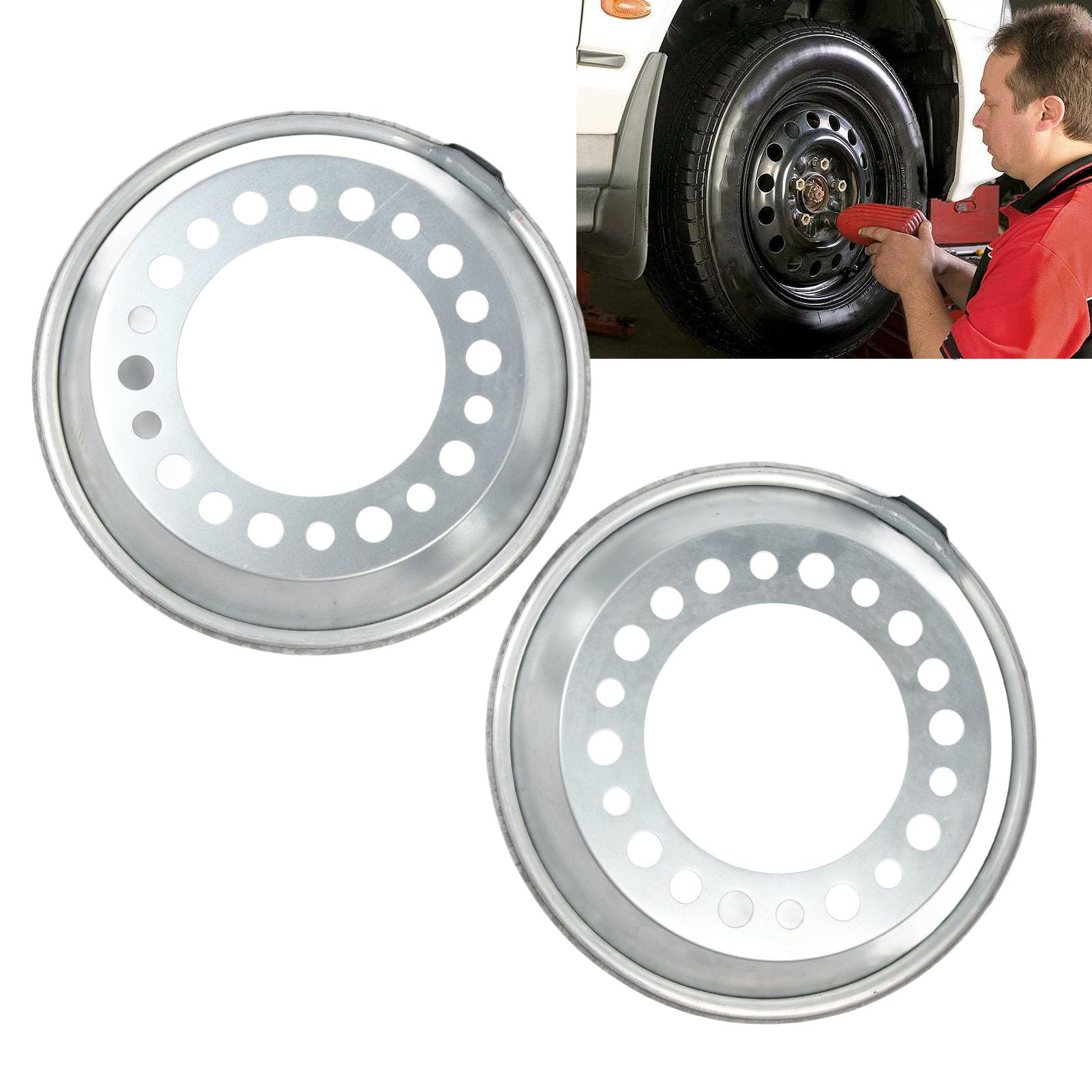 Dioche Centralmatic Półciężarówka 2 szt. Auto Wyważarka kół Metalowe Bańki do Opon Aluminiowych 22,5 i 24,5 Cali do Pojazdów Ciężarowych - część Zamienna OE 800-822