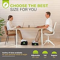 Vista 5 de ErgoFoam Reposapiés para debajo del escritorio en el trabajo - Reposapiés premium debajo del escritorio - Reposapiés de escritorio para dolor