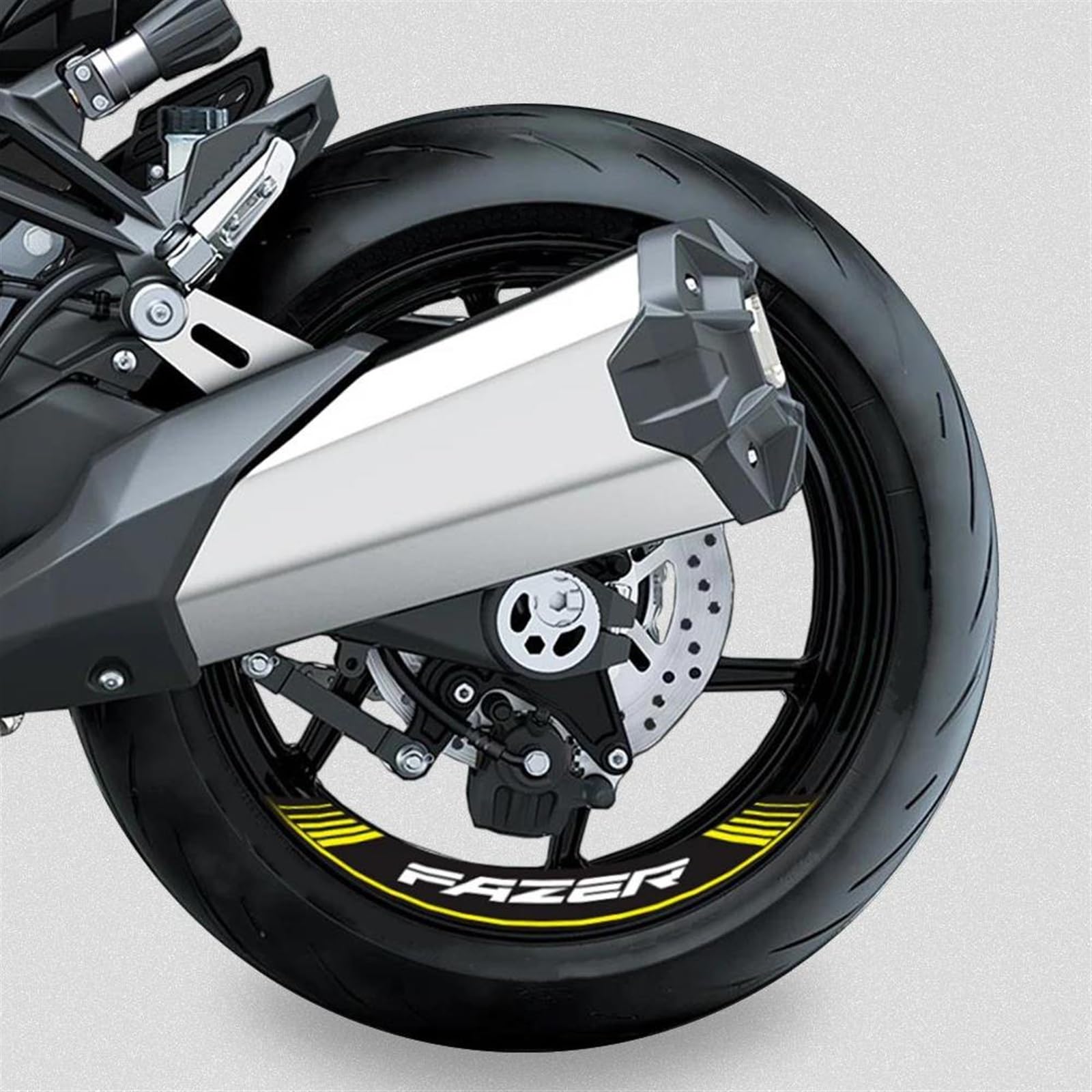 Autocollants Roues Jantes Autocollants De Jantes De Moto 17 Pouces, Autocollants De Bord De Jante Intérieure, Bande Adhésive Pour Y&amaha Pour FAZER 250 600 1000 Pour Fazer Stickers Kit(Couleur 1)