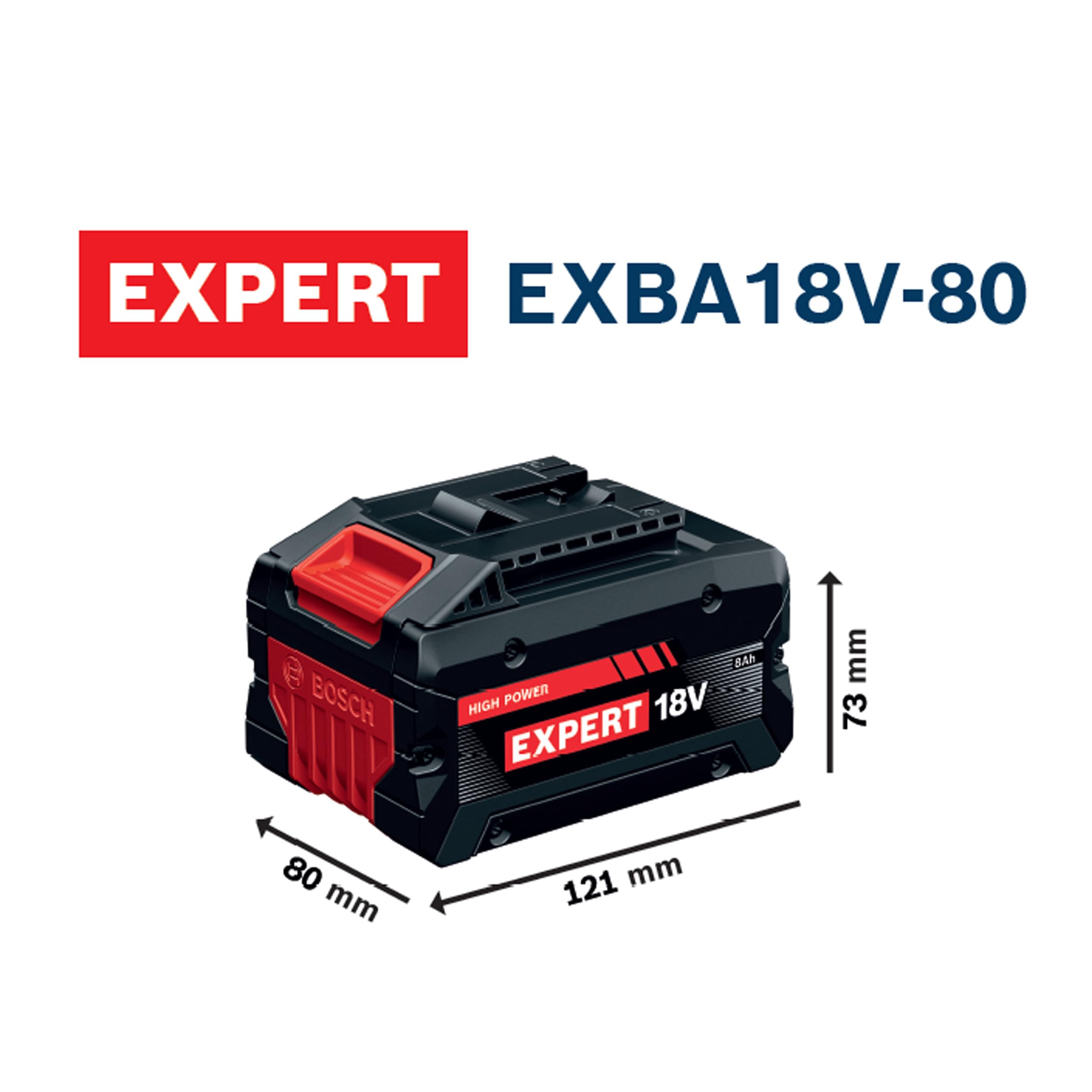 Bosch EXPERT 18V System Hochleistungsakku EXBA18V-80