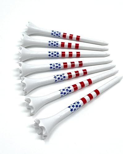 Miniatura 1 de NorthPointe Camisetas de golf de plástico con diseño de estrellas y rayas de Estados Unidos de 3 ¼ pulgadas, 100 camisetas a granel - Patriótico,