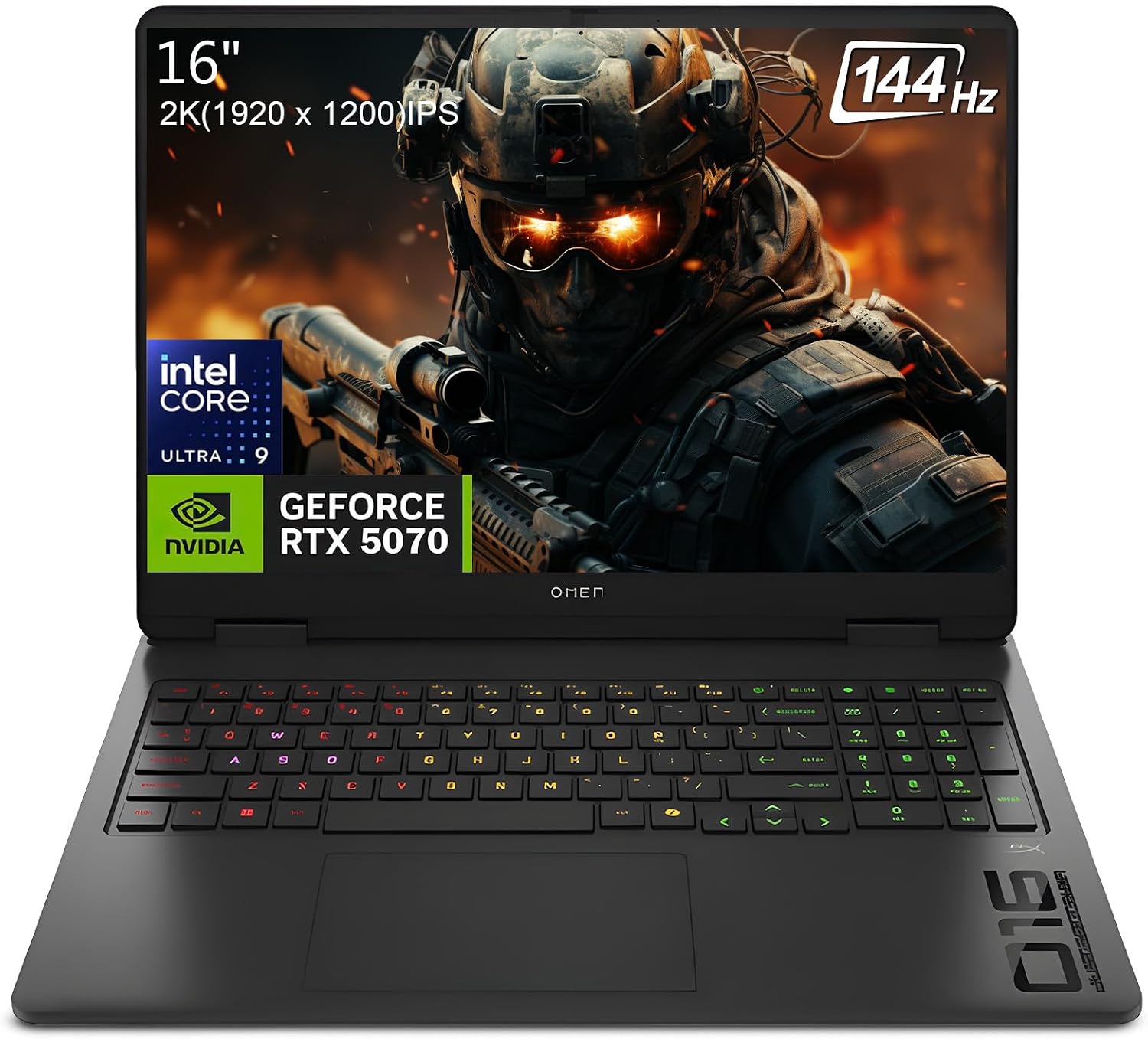 OMEN 16 Gaming Laptop, Intel Core Ultra 9 285H(>i9-14900), GeForce RTX 5070, 16" 144Hz IPS Copilot AI PC, 32GB DDR5 RAM, 1TB SSD, Backlit Keyboard, Windows 11 Pro Laptop Computer