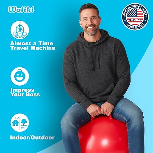 Miniatura 2 de Pelota saltarina para niños de 7 a 9 años (pelota hippity hop, hopping ball, pelota saltarina con asas, sit & bounce, canguro saltarín, pelota de