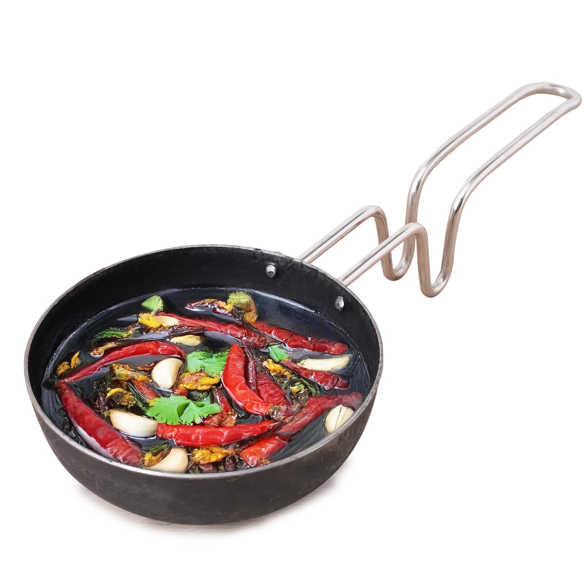 See full amazon price history chart for The Indus Valley Pre-Seasoned Iron Tadka Pan with Steel Handle | Small 13.2cm/5.2 inch, 0.3kg | Gas Compatible | 100% Pure & Toxin-Free, No Chemical Coating The Indus Valley Pre-Seasoned Iron Tadka Pan with Steel Handle | Small 13.2cm/5.2 inch, 0.3kg | Gas Compatible | 100% Pure & Toxin-Free, No Chemical Coating (B08KH9STM9) Amazon Price History, Amazon Price Tracker