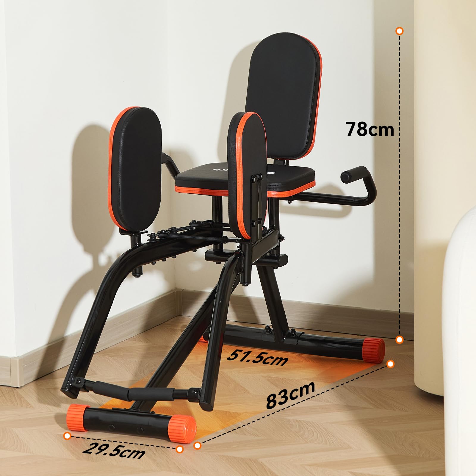 HXD-ERGO 6 Widerstandsstufen Hip Abductor Machine für Zuhause, Glute Machine Spagattrainer, Bequem Beinspreizer, Innenschenkel Trainer für