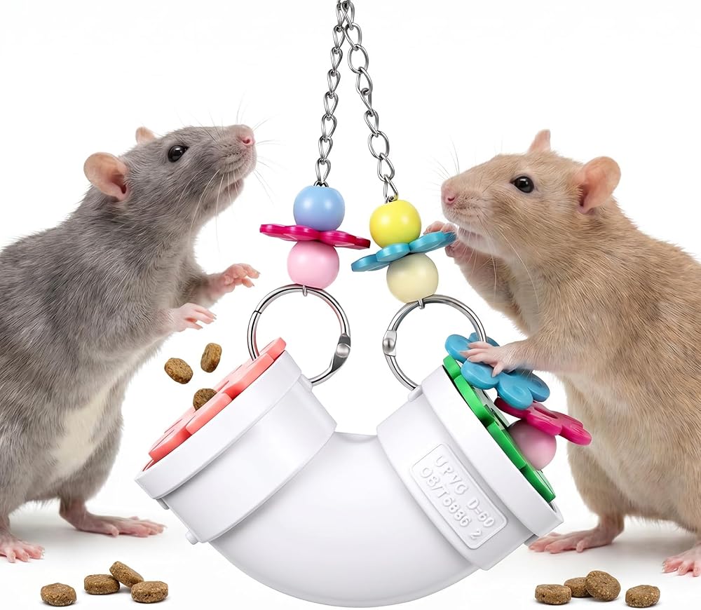 Rat Enrichment Toys Hanging Rat Foraging Toy Fancy Cage Puzzle Toy — 사진 1