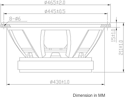 Miniatura 5 de Sound Town Woofer de marco de aluminio fundido de 18 pulgadas y 1000 W (controlador de baja frecuencia), woofer de repuesto para gabinetes de