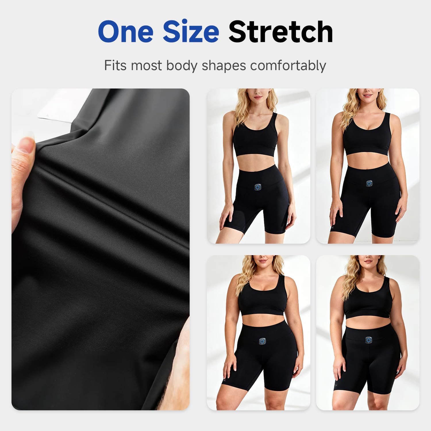 MEGELIN Pantalones Cortos de Entrenamiento EMS – Activación Muscular Profunda para Levantamiento de glúteos y Modelado Corporal – Resultados visibles en 2 a 4 semanas