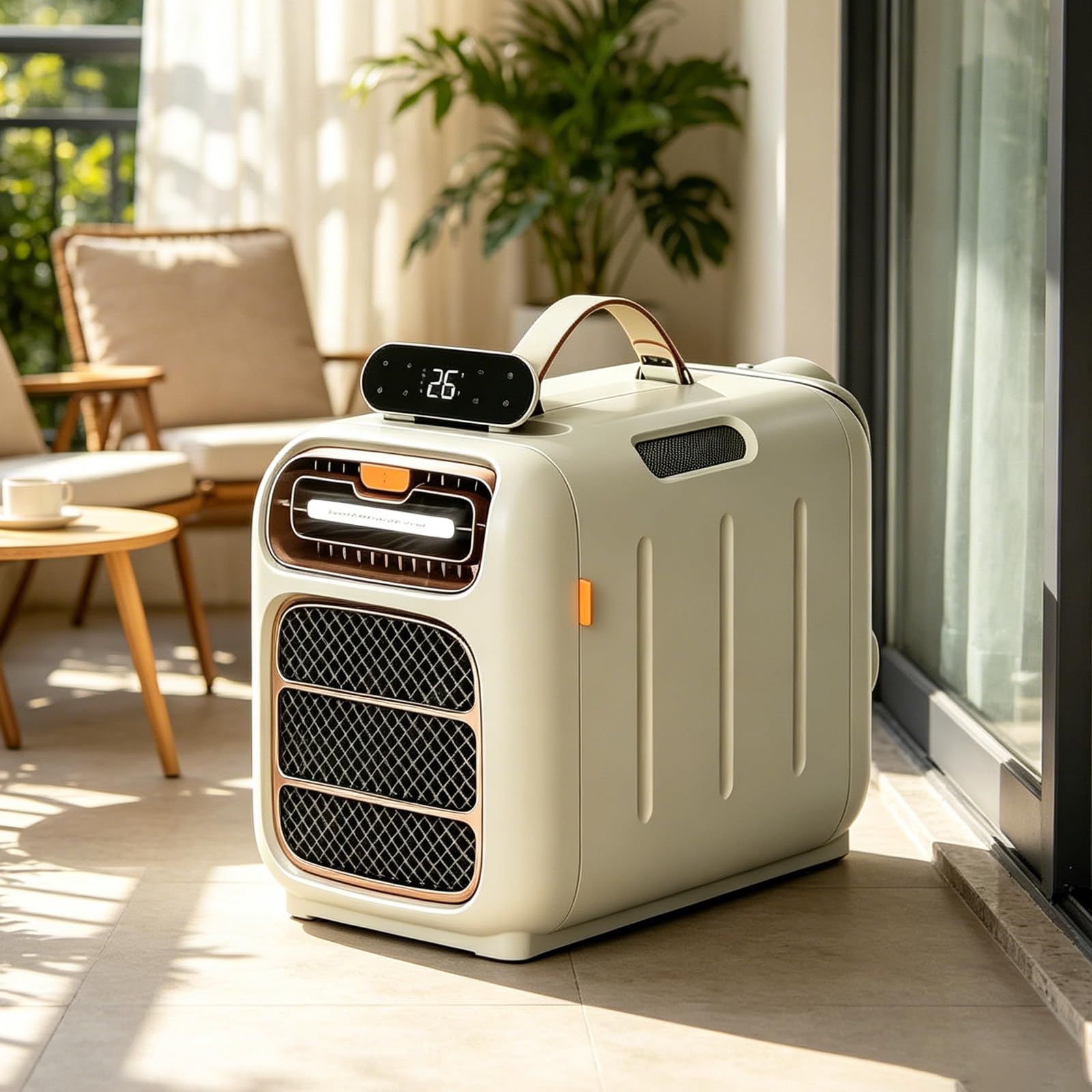 GSHSHOU Portable Tent Air Conditioner,Camping AC Unit for RV, Caravan, Motorhome, Tent & Truck, Cooling Heating Dehumidifying air circulation and night mode Cold