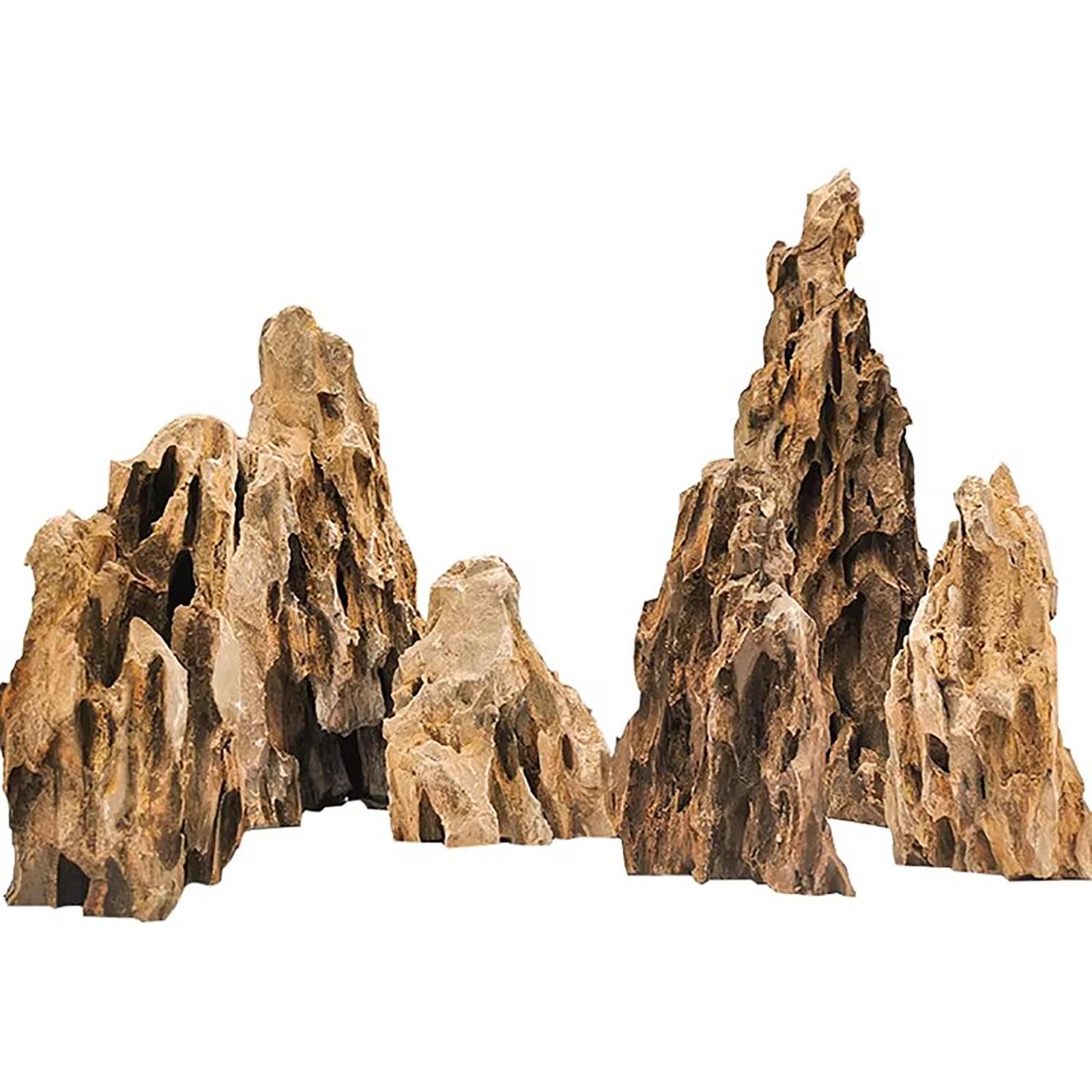 Roca porosa falsa, paisaje decorativo de acuario con base de corte plano, para pecera, terrario, bonsái y paisajismo acuático