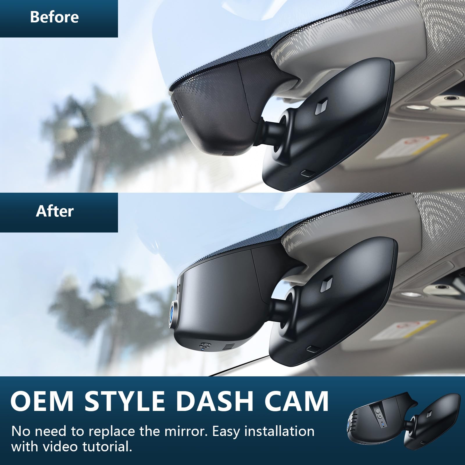 MANGOAL 4K Dashcam Coche, UHD 2160P Aspecto OEM Cámara Coche, Personalizada para Audi (Modelo A) 2019-2026 A4 A6 Allroad A3 A5 A7 A8 Q3 Q5 Q7 S3 S4 S5 S6 S7 S8 TT RS3 RS5 RS6 e-Tron, Tarjeta de 64 GB