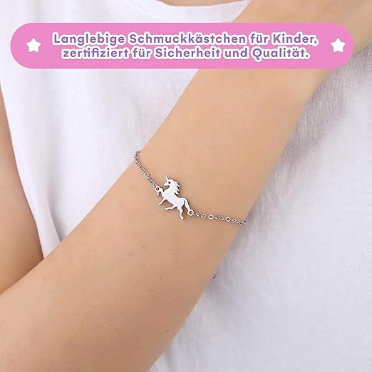 Joyero Musical Unicornio con Estuche para Niñas miniatura 6