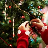 Vista 3 de AMS Adornos para árbol de Navidad, juego de 24 piezas de adornos de carámbanos retorcidos de aluminio para árbol de Navidad, fiesta de Año Nuevo