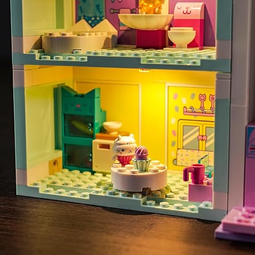 Miniatura 8 de Kit de luz LED compatible con Lego Gabby's Dollhouse 10788 (sin modelo, solo kit de luz), luz compatible con Lego 10788 Gabby's Dollhouse para