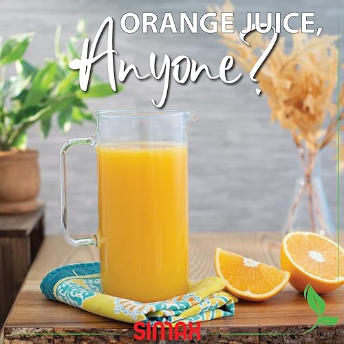 Miniatura 7 de Simax Jarra de vidrio, 32 onzas (1 cuarto de galón) de vidrio de borosilicato, jarras de té helado seguras para bebidas calientes y frías, jarra de