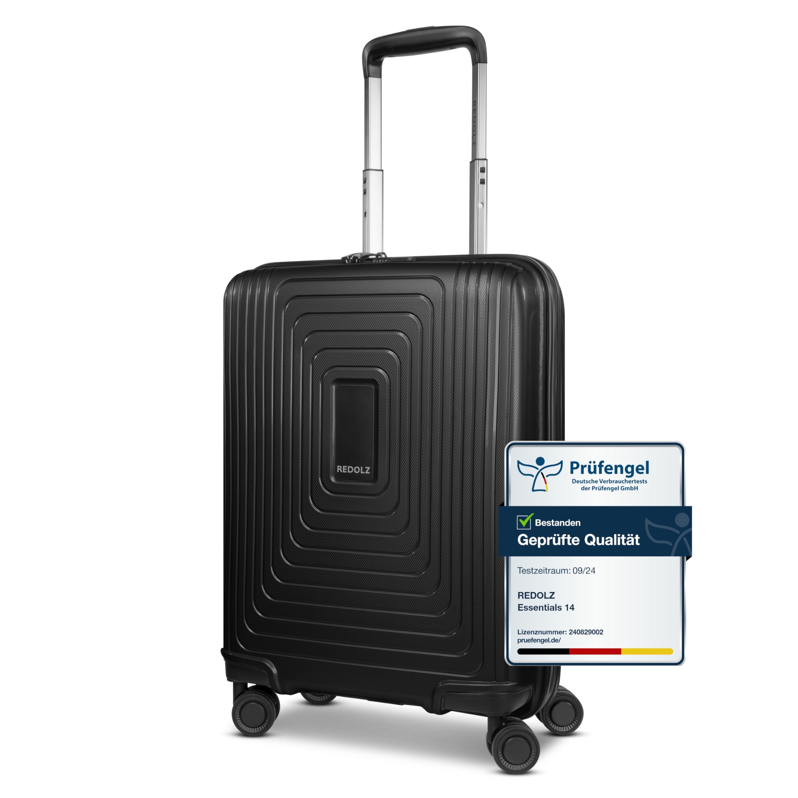 REDOLZ Hartschalen Handgepäck-Koffer für Reisende | kleiner 40 x 20 x 55 cm Trolley aus hochwertigem Polypropylen | 4-Ro