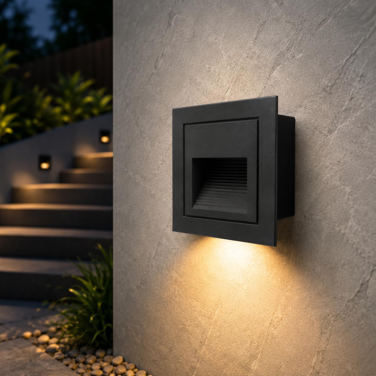 3W LED Foot Light | Recessed Step Light for Indoor & Outdoor Staircase | Warm White Wall Mounted Night Light-image-13