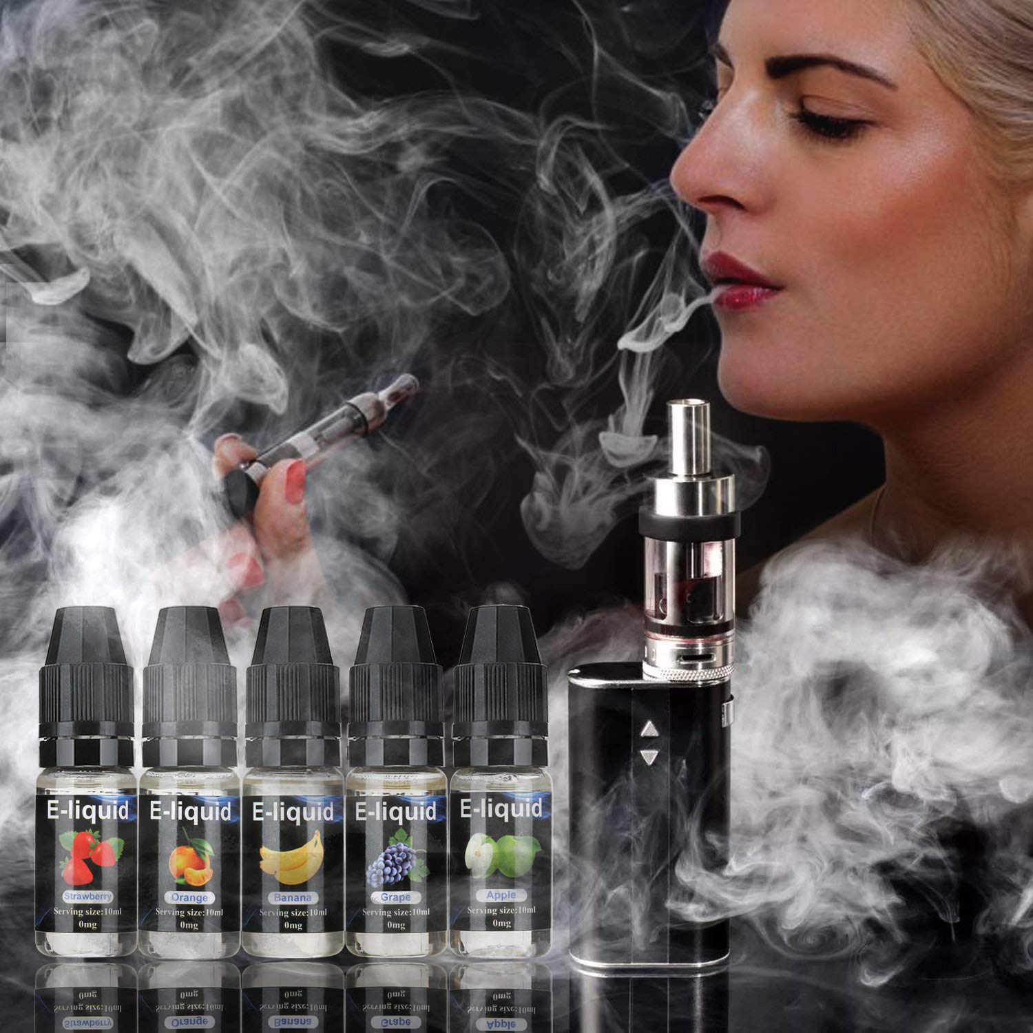 E-Liquide Sans Nicotine 12 * 10ml Pour Cigarette lectronique 50VG/50PG de  Fruits : Amazon.fr: High-Tech