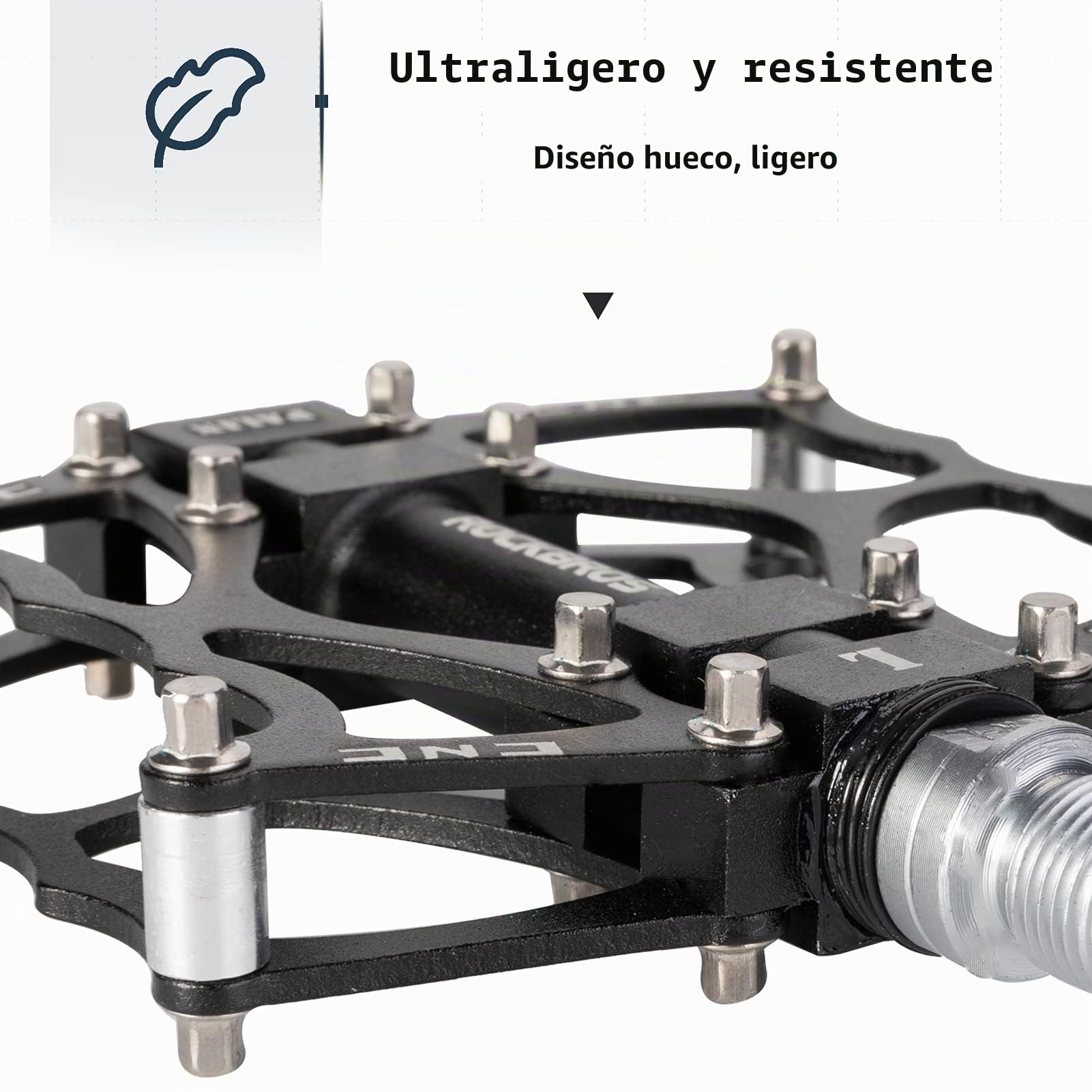 ROCKBROS Pedales Bicicleta, Pedales de Aluminio Antideslizantes Ligeros para Ciclismo MTB Bicicleta Carretera, 9/16 Pulgadas