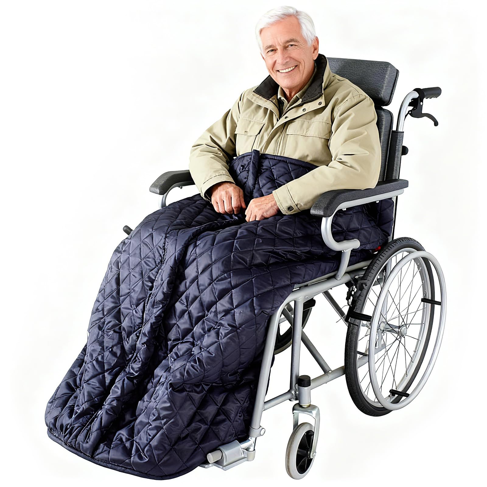 Cubrepiernas para Silla de Ruedas Forradas en Forro Polar, Manta para Silla de Ruedas, Calidez a Prueba de Viento Saco para Sillas de Ruedass Adultos