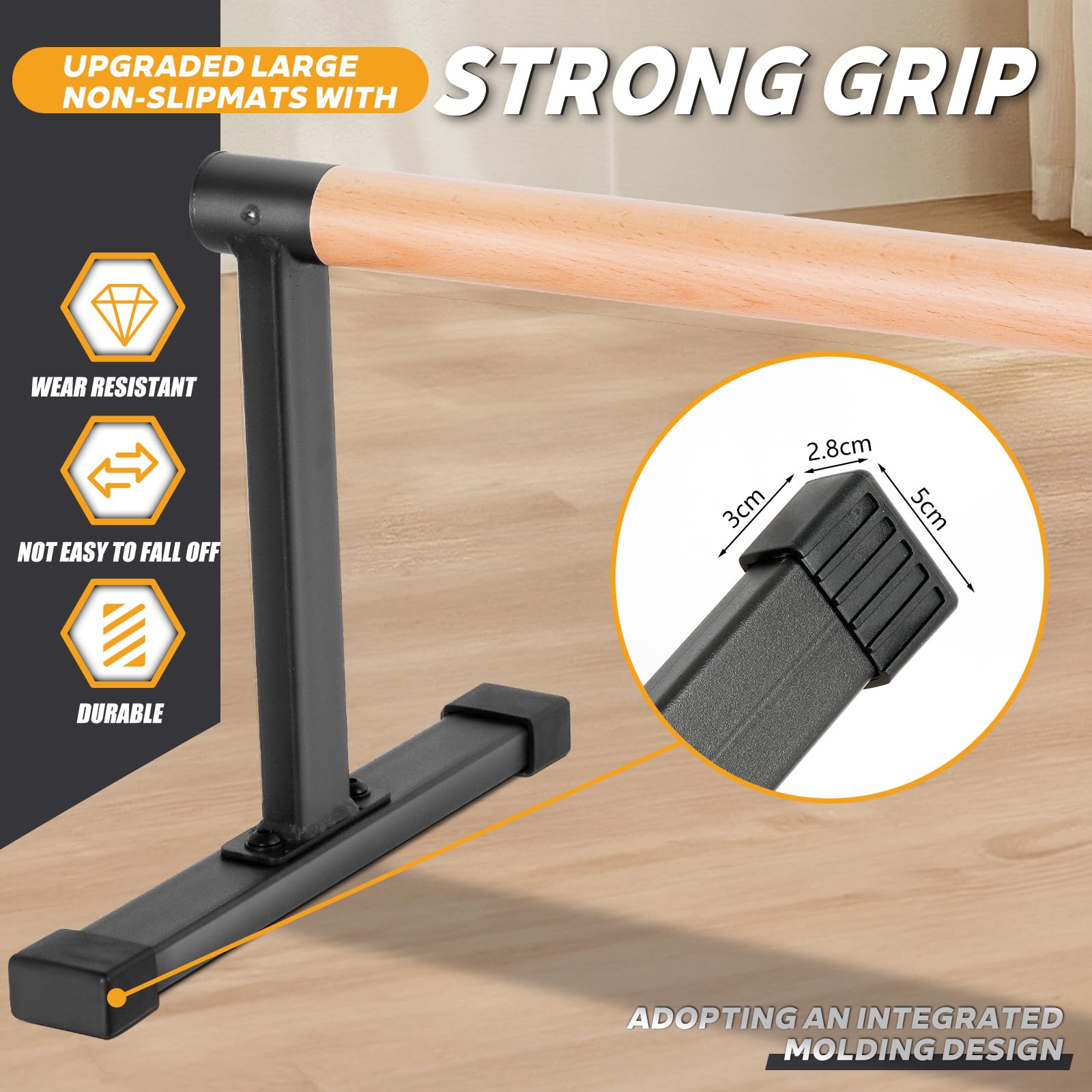 Parallettes, Calisthenics Griffe für Handstand, Push-Ups, Liegestützgriffe Holz für Fitness zuhause & Outdoor, Home Calestetic Equipment