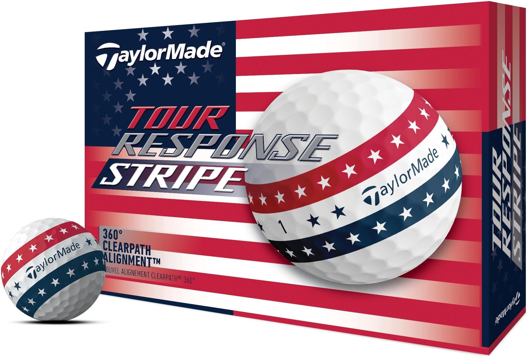 TaylorMade Golf Tour Response Stripe USA ONE Dozen