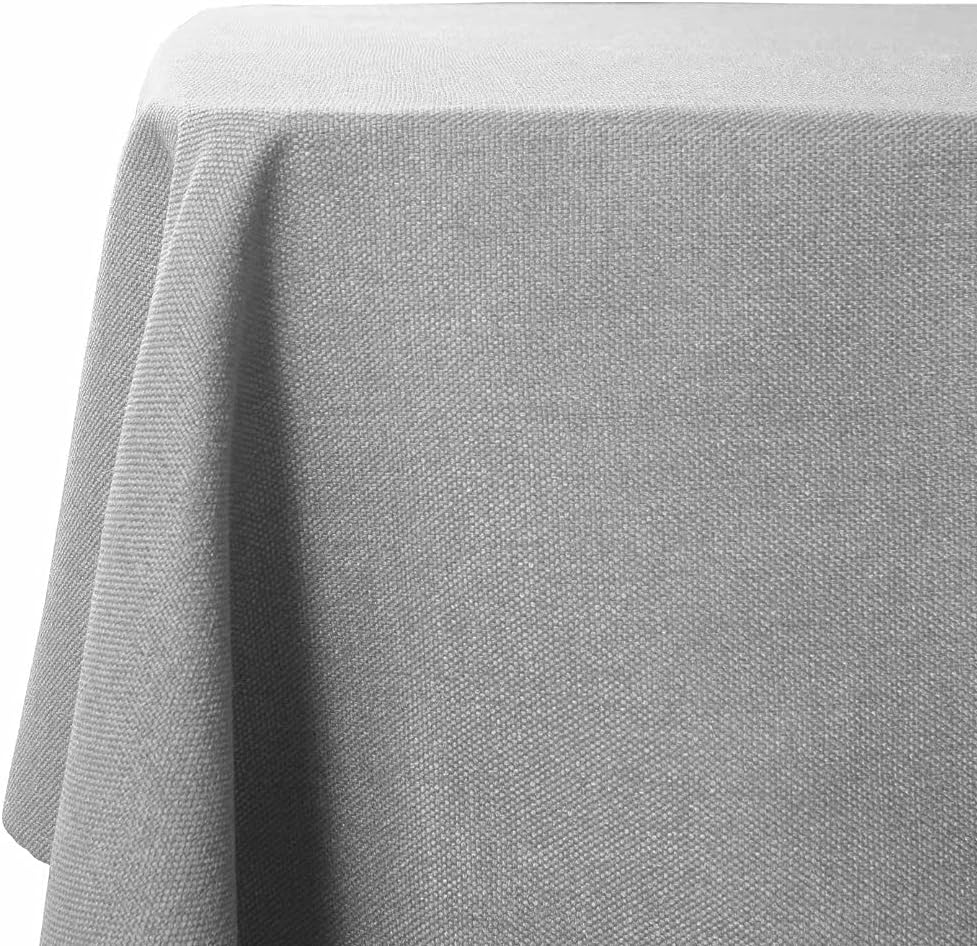 WAITER TREE Faux Linen Tablecloth Rectangle Washable Wrinkle and Water