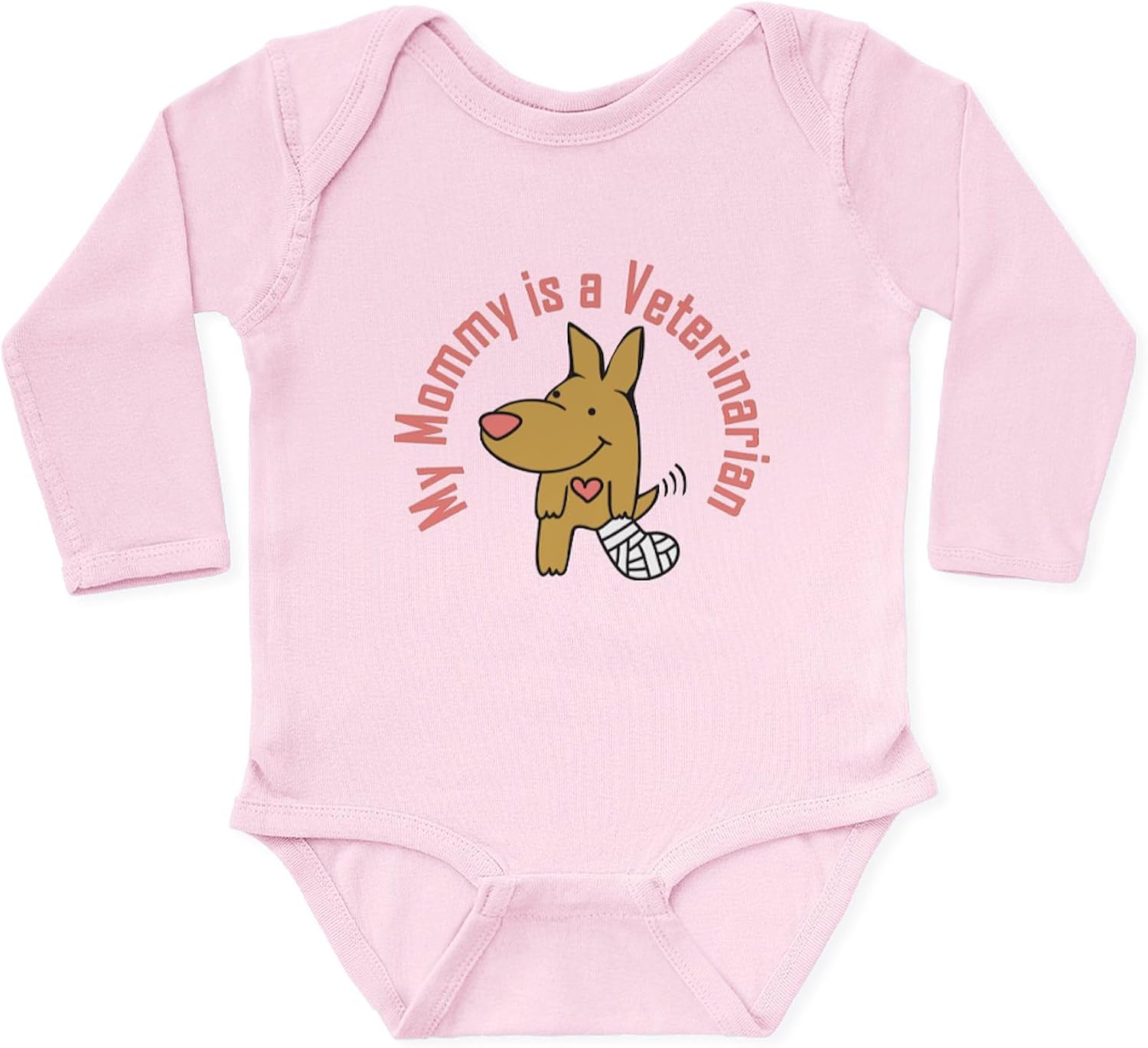 CafePress My Mommy is A Veterinarian Body Suit Cute Long Sleeve Infant Baby Bodysuit Romper